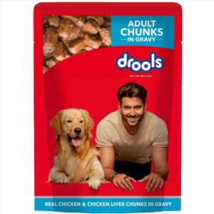 Drools Real Chicken & Chicken Liver Chunks in Gravy Adult Dog Wet Food (150g) - 150g