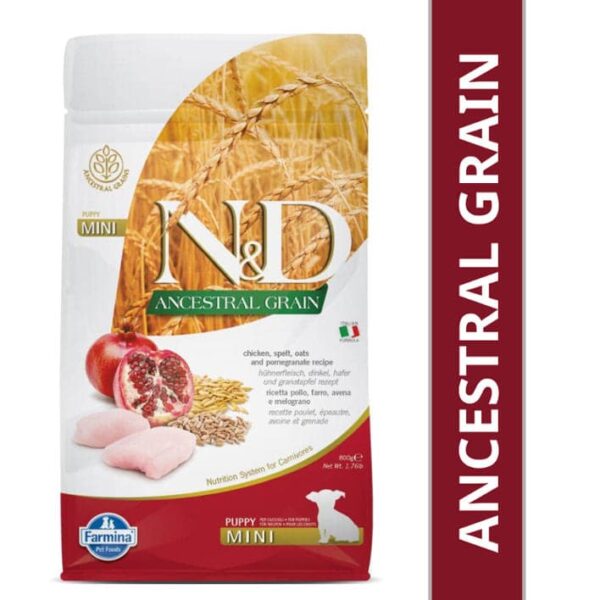 Farmina N&D Chicken & Pomegranate Ancestral Grain Puppy Mini Dog Dry Food (100g) - 100g