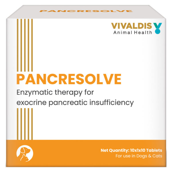 Vivaldis Pancresolve Tablet for Dogs and Cats - 3 Strip (30 tablets)