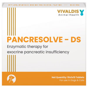 Vivaldis Pancresolve DS Tablets for Dogs and Cats (10 Tablets) - 1 strip (10 tablets)