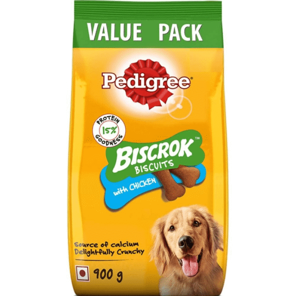 Pedigree Chicken Flavour Biscrok Biscuits Dog Treats (900g) - 900g