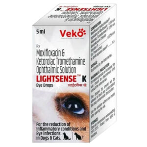 Veko Lightsense K (Moxifloxacin) Eye Drops for Dogs and Cats (5ml) - 5mL