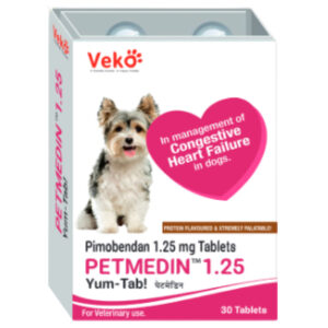 Veko Petmedin 1.25mg (Pimobendan) Tablet for Dogs (pack of 30 tablets) - 30 tablets