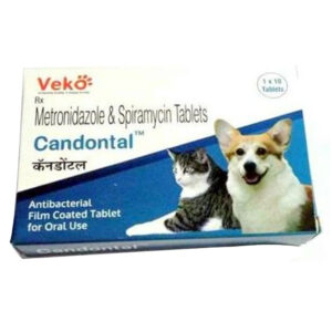 Veko Candontal Tablet (Metronidazole & Spiramycin) for Dogs and Cats - 1 strip (10 tablets)