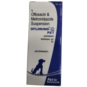 Mankind Oflokind M Pet (Ofloxacin & Metronidazole) Suspension for Dogs and Cats - 30mL