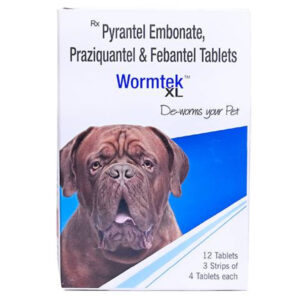 Ek Tek Wormtek XL Deworming Tablets for Dogs - 1 Strip (4 tablets)