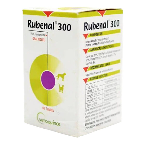 Vetoquinol Rubenal 300 for Dogs and Cats - pack of 60 tablets