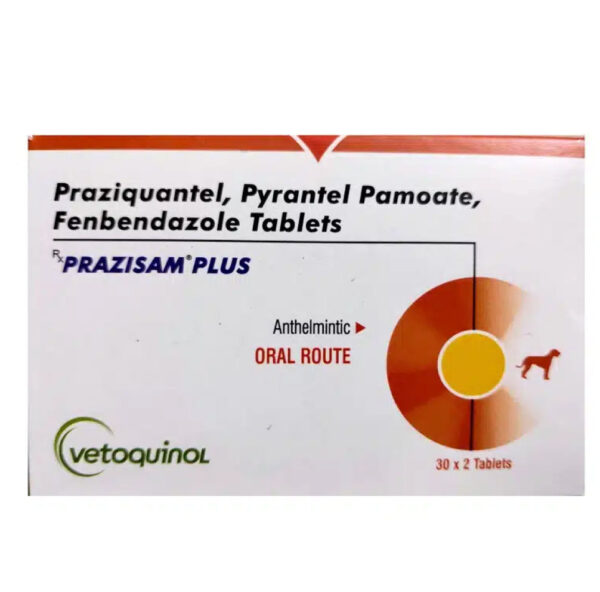 Vetoquinol Prazisam Plus Dewormer for Dogs - 1 pack (2 tablet)