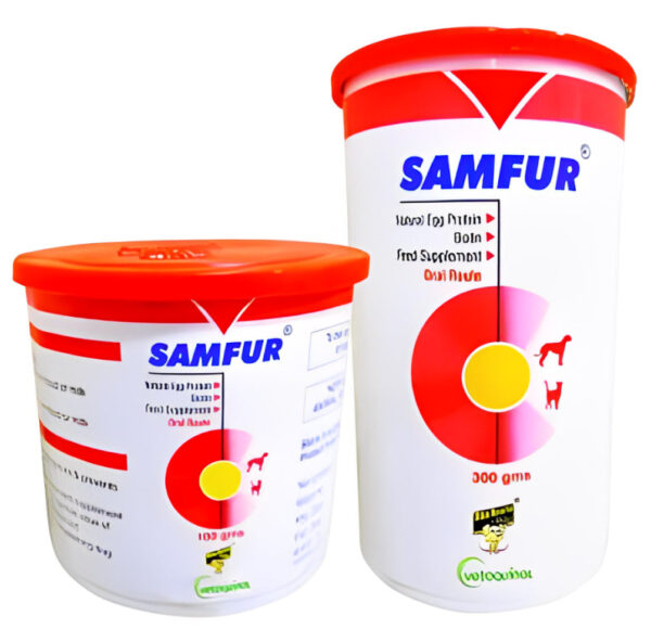 Vetoquinol Samfur Skin & Coat Supplement for Dogs and Cats - 100 g