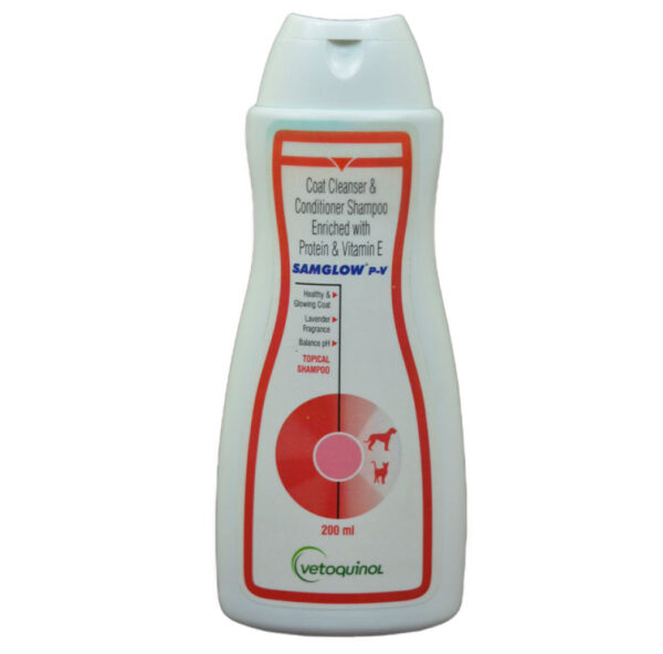 Vetoquinol Samglow PV Conditioner Shampoo for Dogs and Cats - 200mL