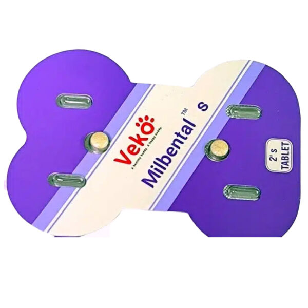 Veko Milbental Dewormer Tablets for Dogs (2 Tablets) - L  - 1 strip (2 tablets)