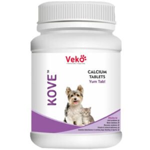 Veko Kove Calcium Tablets for Dogs and Cats - 1 bottle (60 tablets)