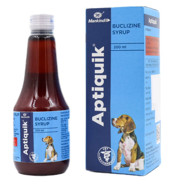 Mankind Aptiquik Syrup (Buclizine) for Dogs (200ml) - 200mL