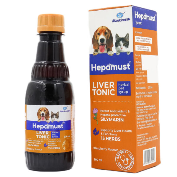 Mankind Hepamust Liver Tonic Appetite Booster for Dogs and Cats (200ml) - 200mL