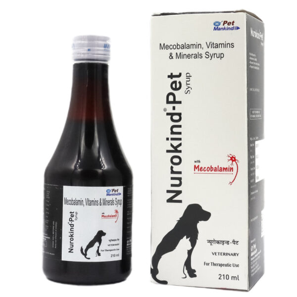 Mankind Nurokind Pet Syrup Multi Vitamin Supplement for Dogs and Cats (210ml) - 210mL