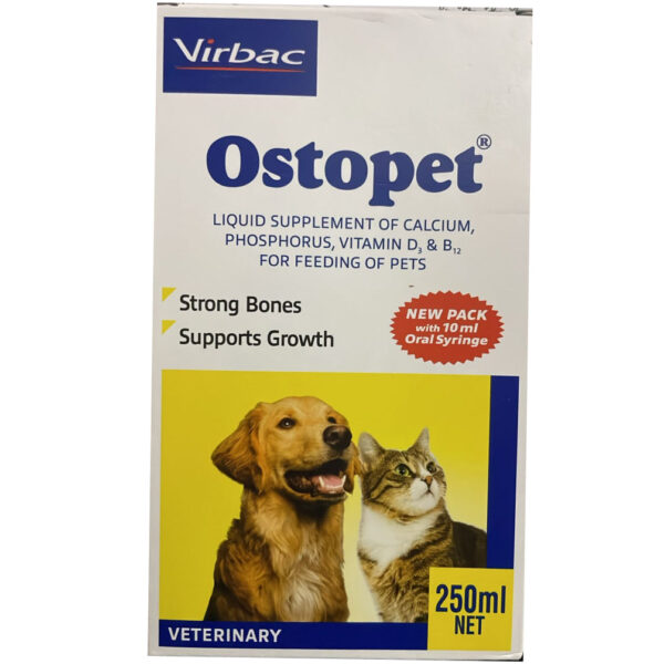 Virbac Ostopet Calcium Supplement Syrup for Dogs and Cats - 150mL