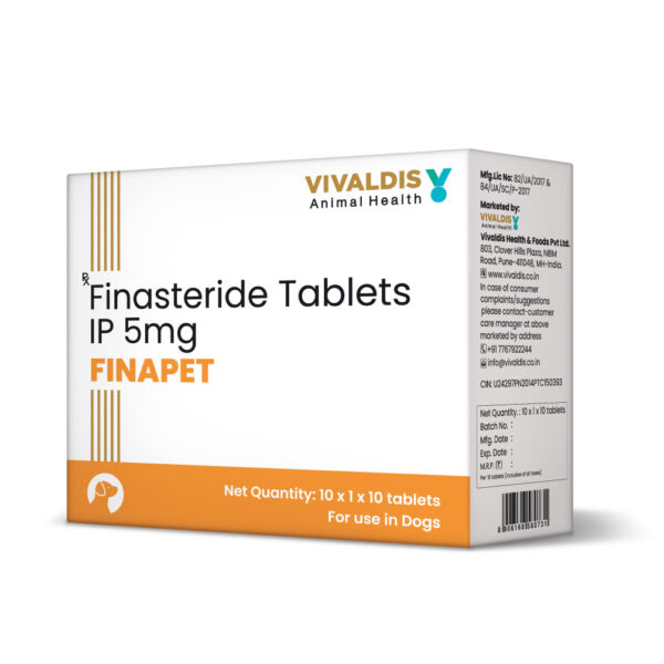 Vivaldis Finapet 5mg Tablets for Dogs (pack of 10 Tablets) - 1 Strip (10 Tablets)