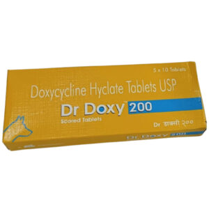 Ttk Dr Doxy 200mg (Doxycycline Hyclate) Tablet for Dogs and Cats - 1 strip (10 tablets)