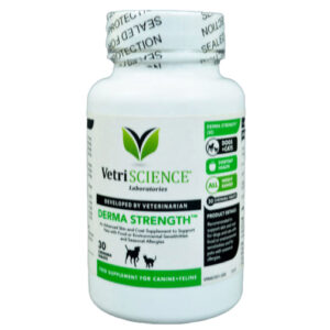 Vetri Science Derma Strength Skin & Coat Supplements for Dogs and Cats - 1 Bottle (30 tablets)