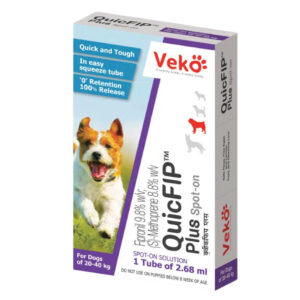 Veko QuicFIP Plus Spot On for Dogs (20 to 40kg) - 10 -20kg (1 x 1.34ml)