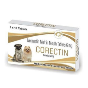 Corsie Corectin (Ivermectin) 6mg Tablets for Dogs and Cats - 1 strip (10 tablets)