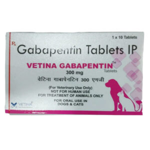 Vetina Gabapentin 300mg Tablets for Dogs and Cats - 1 Strip (10 Tablets)