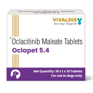 Vivaldis Oclapet (Oclacitinib) 5.4 mg Tablets for Dogs - 2 strip (20 tablets)