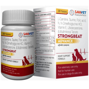 Savavet Strongbeat Advance Tablet for Dogs & Cats (pack of 30 tablets) - 1 Bottle (30 tablets)