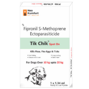 Neo Kumfurt Tik Chik Anti -tick & flea Spot On for Dogs (10 -20kg) - 10 -20kg