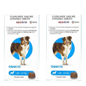 MSD Animal Health Bravecto (20 -40kg) Tablet Combo (2 tablets) - 2tablets