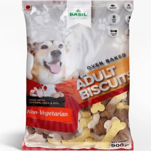 Basil Non Veg Bone Shaped Adult Dog Biscuits - 2x900g