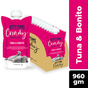 Kitty Yums Lickable Tuna & Bonito Creamy Cat Treat - 12x80g