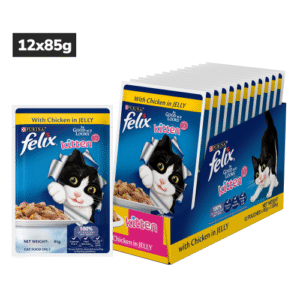 Purina Felix Chicken with Jelly Complete and Balanced Kitten Cat Wet Food - 10x85g