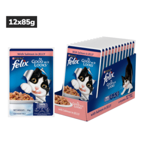 Purina Felix Salmon with Jelly Adult Complete and Balanced Cat Wet Food - 12x85g