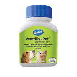 Venkys Ventriliv Pet Plus for Dogs and Cats - 1 Bottle (50 tablets)