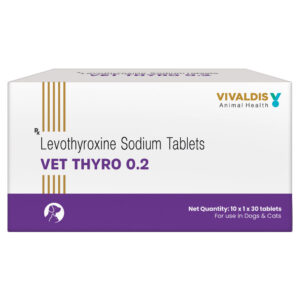 Vivaldis Vet Thyro 0.2 (Levothyroxine sodium) Tablets for Dogs and Cats - 1 Strip (30 tablets)