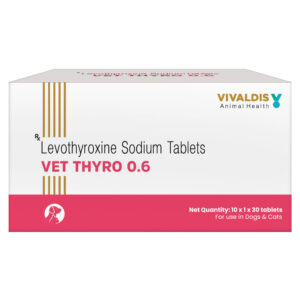 Vivaldis Vet Thyro 0.6 (Levothyroxine sodium) Tablets for Dogs and Cats - 1 Strip (30 tablets)