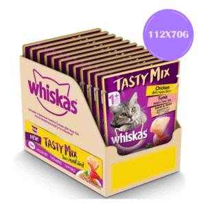 Whiskas Chicken With Tuna And Carrot in Gravy Tasty Mix Adult Cat Wet Food - 112x70g